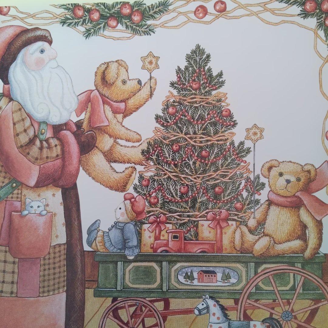 Patchwork Santa, 6 pieces, Lang Company, Christmas card, No. 40589