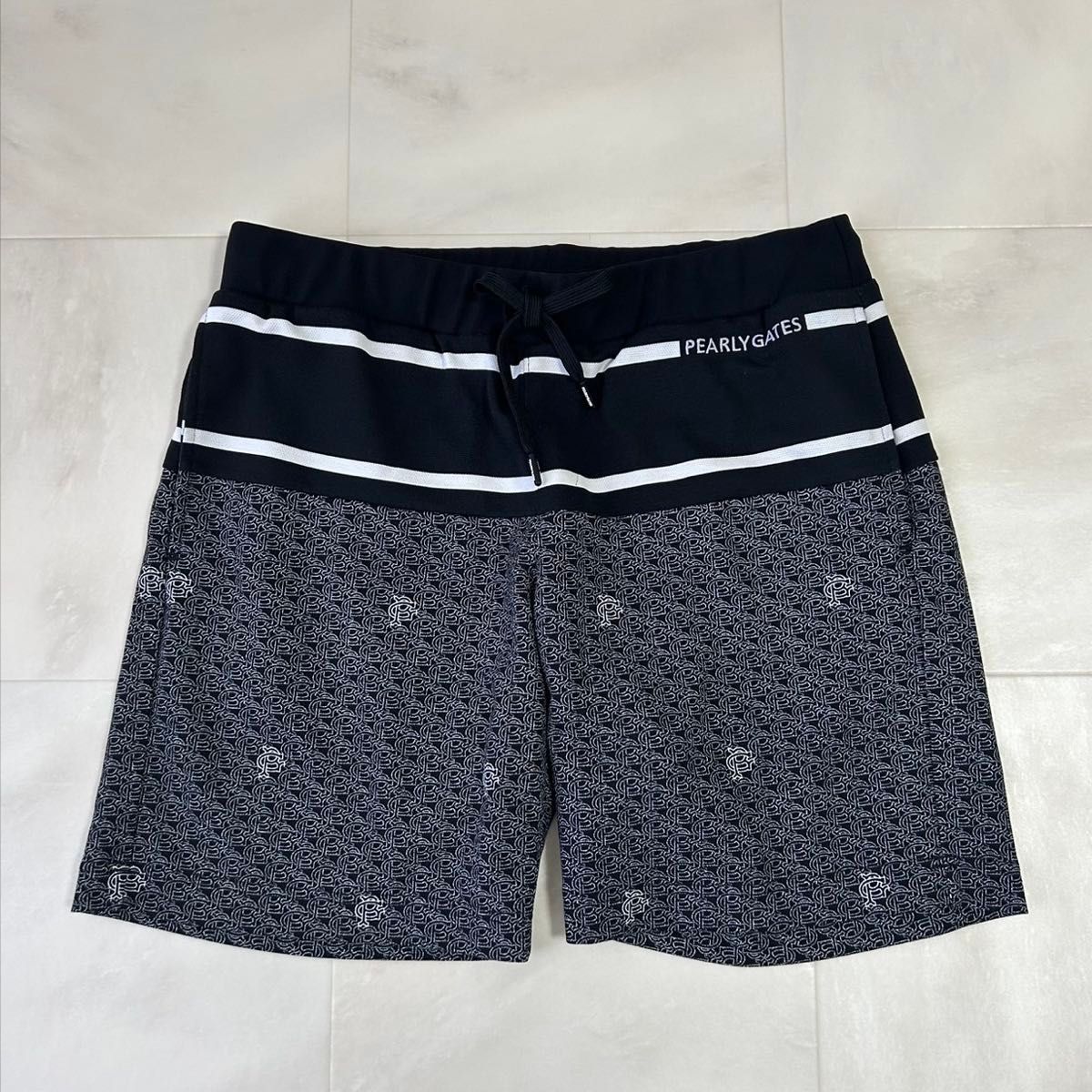 帕里盖茨 6码 全身印花 半裤 黑色 高尔夫服饰 GOLF