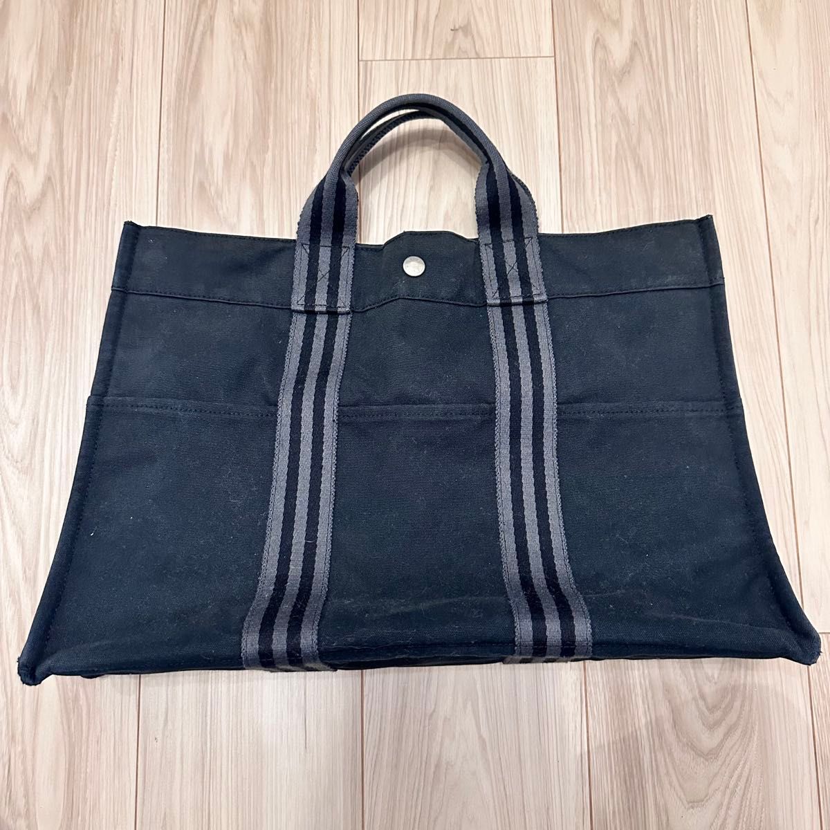 爱马仕 埃尔梅斯 Foulard MM 托特包 黑色 帆布