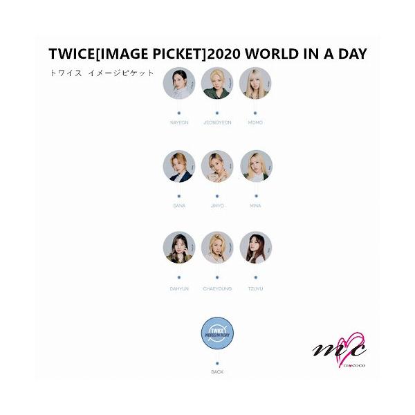 TWICE 公式グッズ IMAGE PICKET うちわ 2020 WORLD IN A DAY トゥワイス ライブグッズ ツアーグッズ K-POP 韓国