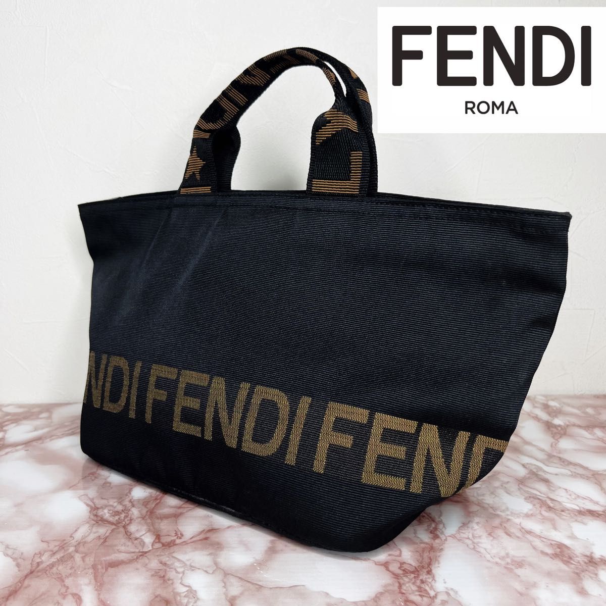 100【极美品】FENDI 芬迪 手提包 黑色