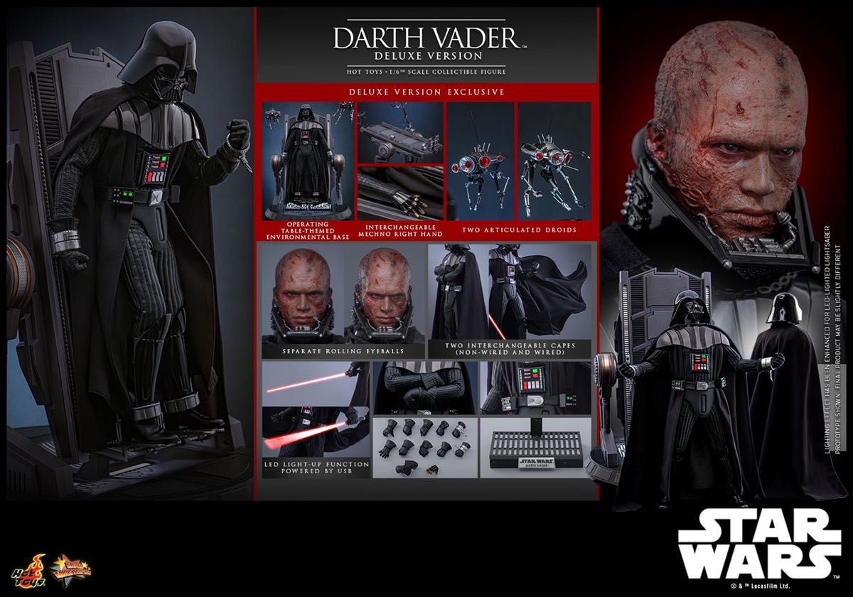 Hot Toys MMS811 Star Wars Revenge of the Sith Darth Vader Deluxe Version