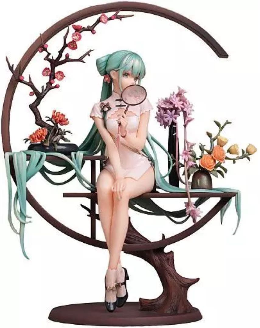 初音未来白色中国韶华cosplay服装假发鞋全套