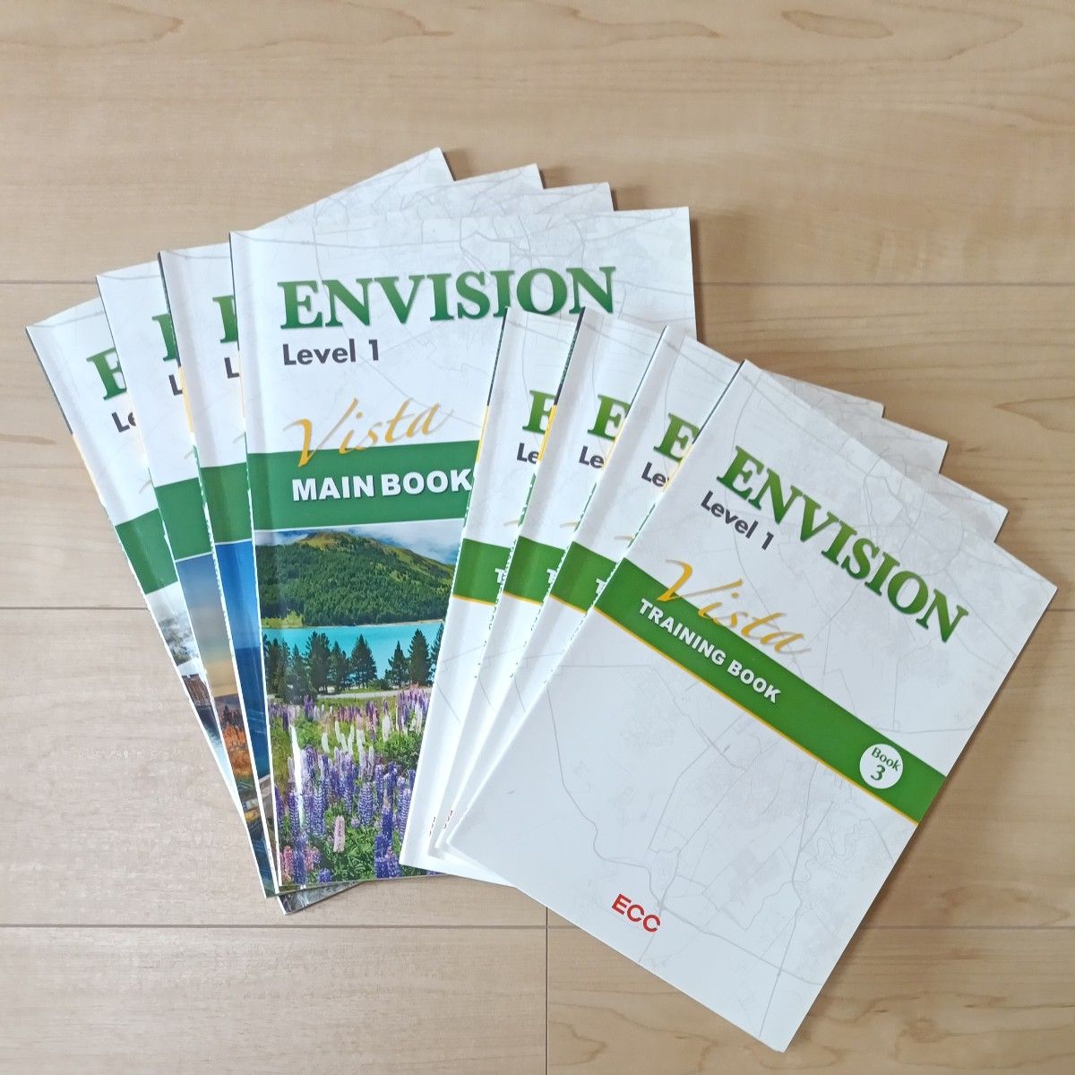 ECC 英语教材 ENVISION 1级 Vista 主课本 训练册 套装 成人 初级