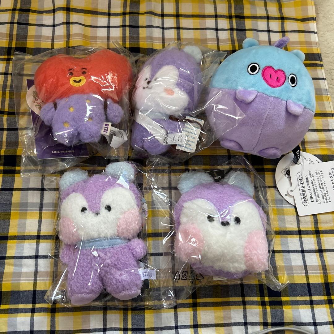 BT21 毛绒玩具 吉祥物 5件套