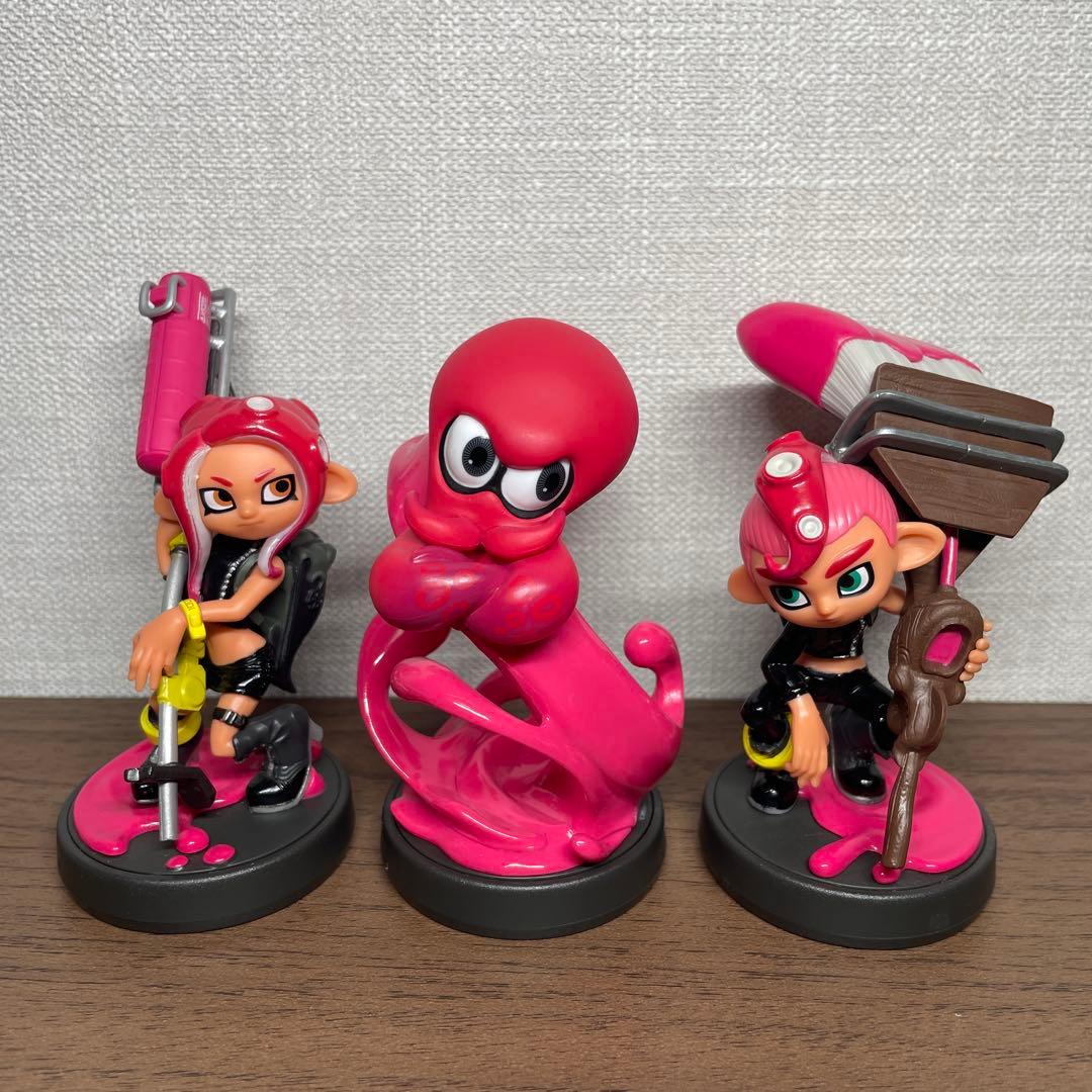 amiibo 斯普拉遁2 章鱼女孩男孩3体套装