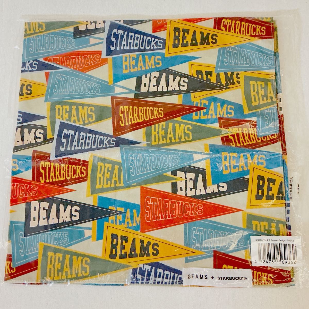 BEAMS × 星巴克联名款三角旗图案头巾