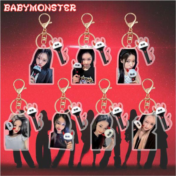 2nd Half-price BABYMONSTER Goods Keyring Acrylic Baby Monster Keychain Goods Key Chain Accessories Mobile Key Keys Car Ornaments Cute