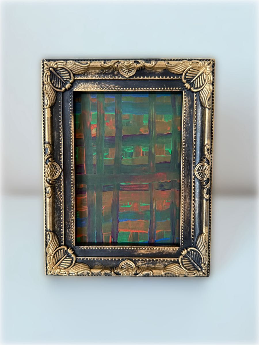 艺术 抽象画 独一无二 原作 绘画 手工制作 室内装饰 杂货 画框 复古线条