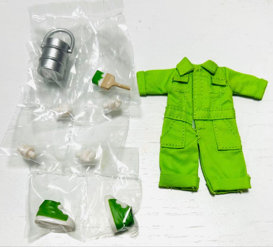 官方 Goodsmile 黏土人偶 服装套装 草绿色 连体工作服