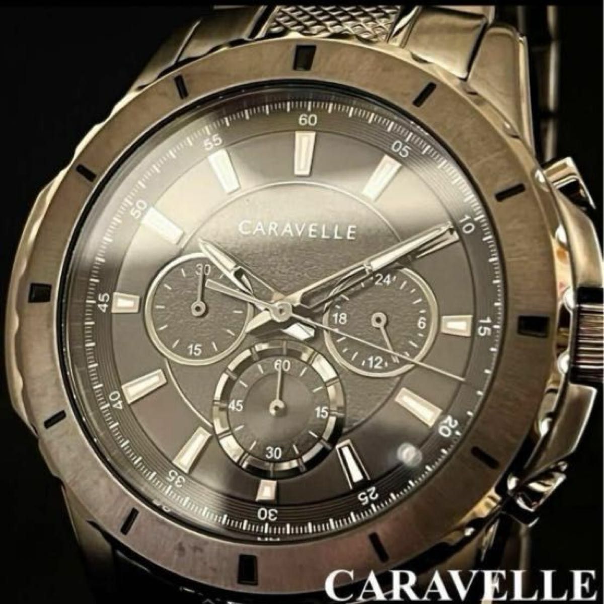 【超稀有】CARAVELLE/展品特价/男士腕表/计时码表/时尚/适合作为礼物/男款/稀有/帅气/枪灰色
