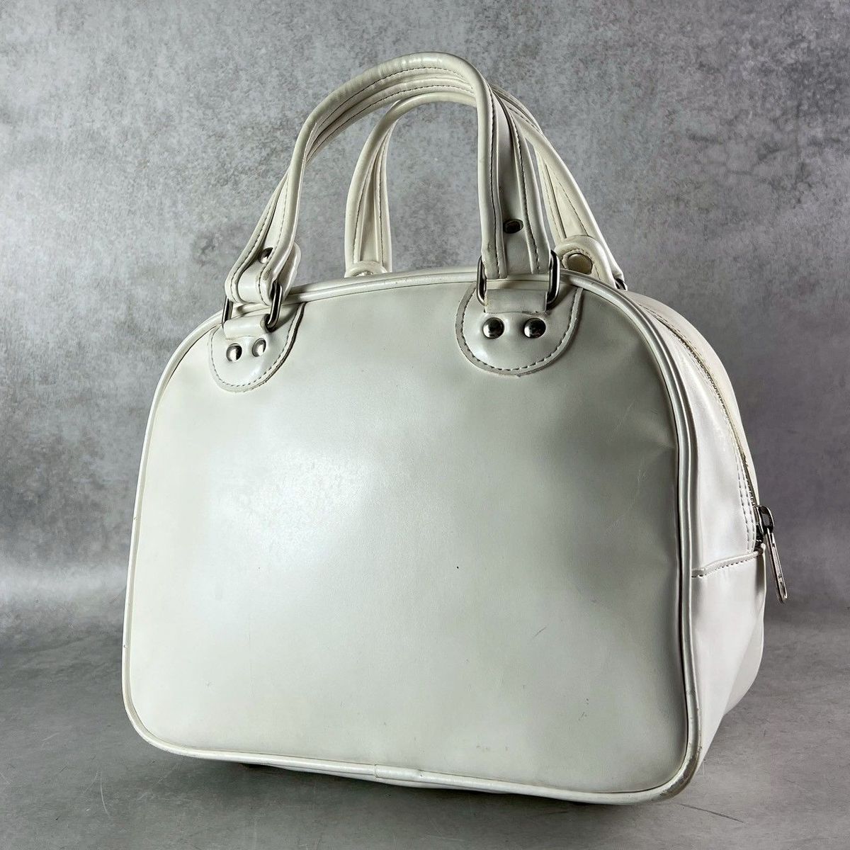 热门名作 COMME des GARCONS 川久保玲 青山包袋 Yoshida Kaban 梯形牛皮包 白色 迷你波士顿包