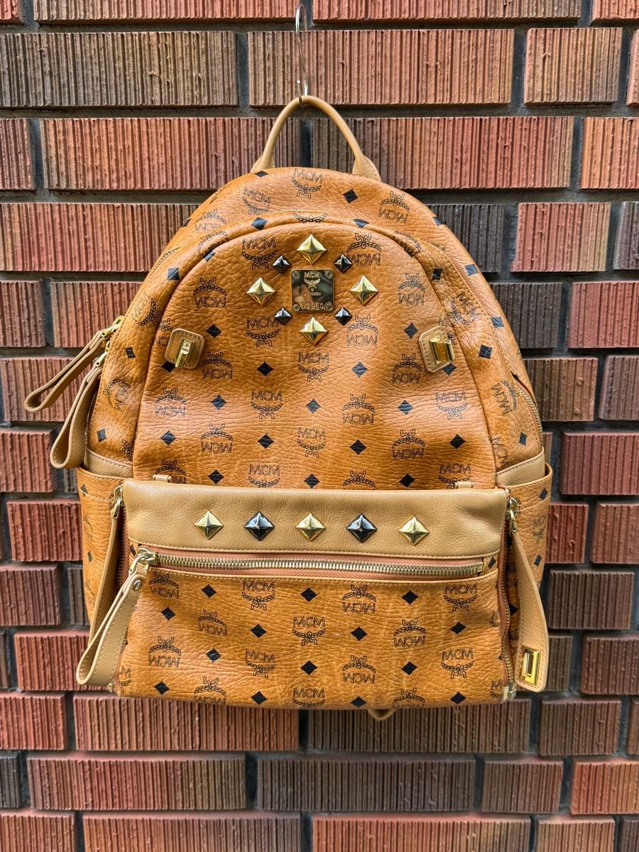 MCM MCM 双肩背包 饰钉款 棕色 VICE TOS