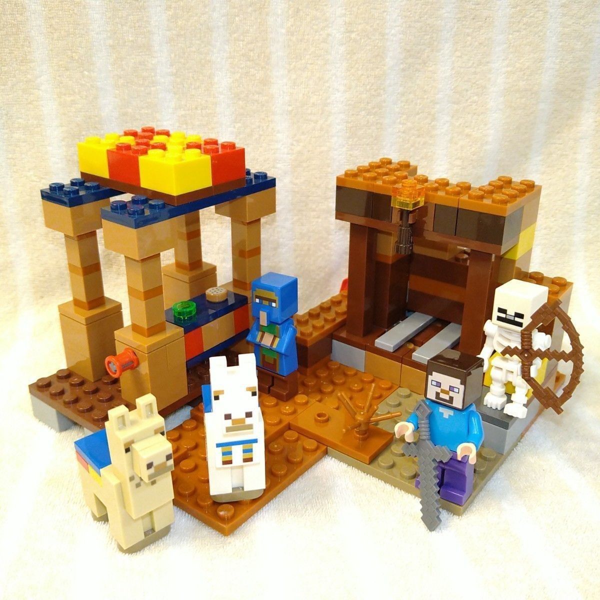 LEGO 乐高 正品 Minecraft 21167 村民交易所 迷你人偶 行商 骷髅 羊驼 原装