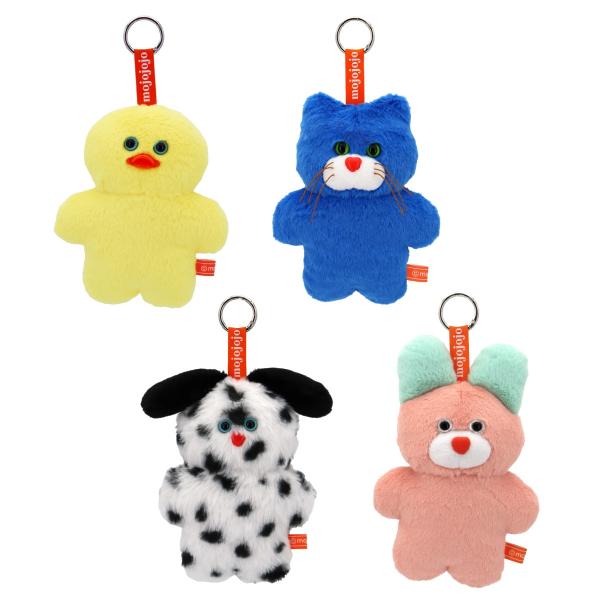 新品 mojojojo 毛绒玩具钥匙扣 鸟(黄色)/ 猫(蓝色)/ 狗(斑点狗)/ 兔子(薄荷绿×粉色) mojo周边 商品 吉祥物 杂货