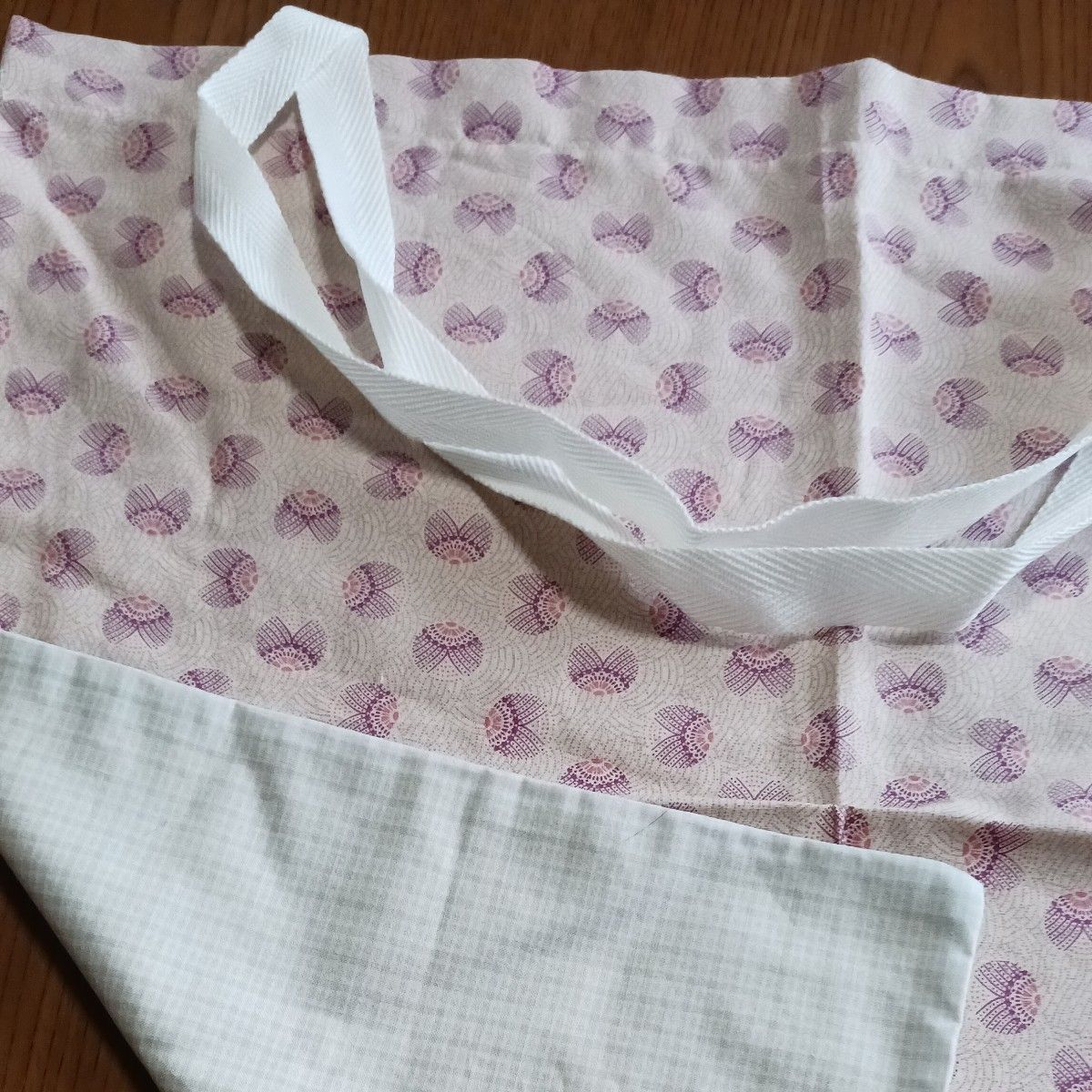 Handmade Tote Bag Japanese Pattern Fan Design Pink Series