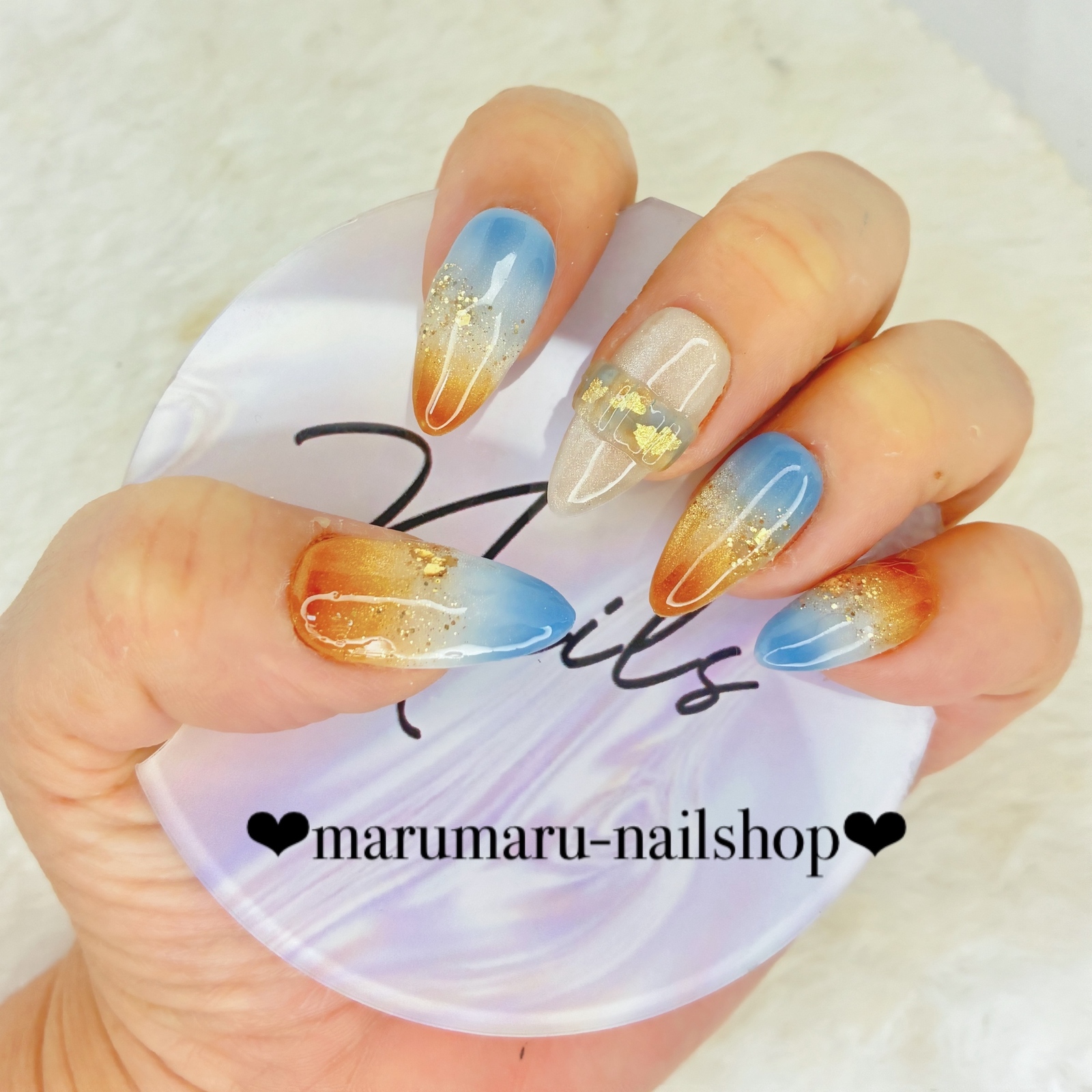 Nail Tips Custom Earth Color Gradient