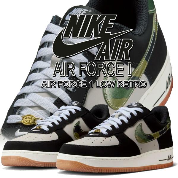 耐克 Air Force 1 LOW 复古白黑中棕色橡胶底 NIKE AIR FORCE 1 LOW RETRO 白/黑-中棕 hq1967-100