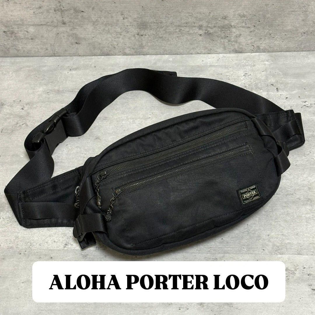 【ALOHA PORTER LOCO】ボディバッグ/ウエストポーチ/ブラック/アロハポーター/ロコ/ハワイアン/フラガール