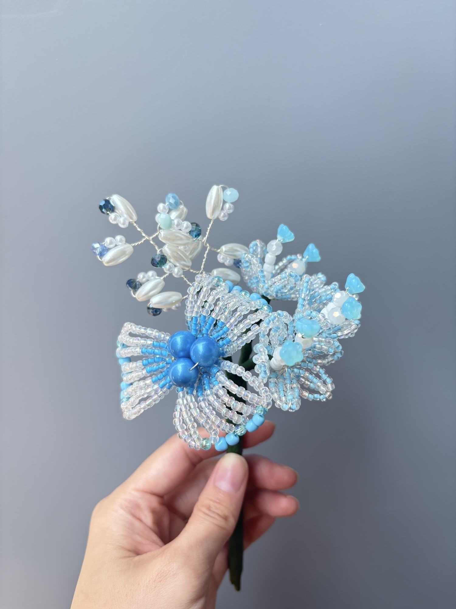 珠饰花 不凋谢的花朵 单支花 韩式家居 时尚家居 花束 礼物 生日 婚礼 婚纱 情调简约家居 艺术花 肉桂狗 三丽鸥 迷你花束