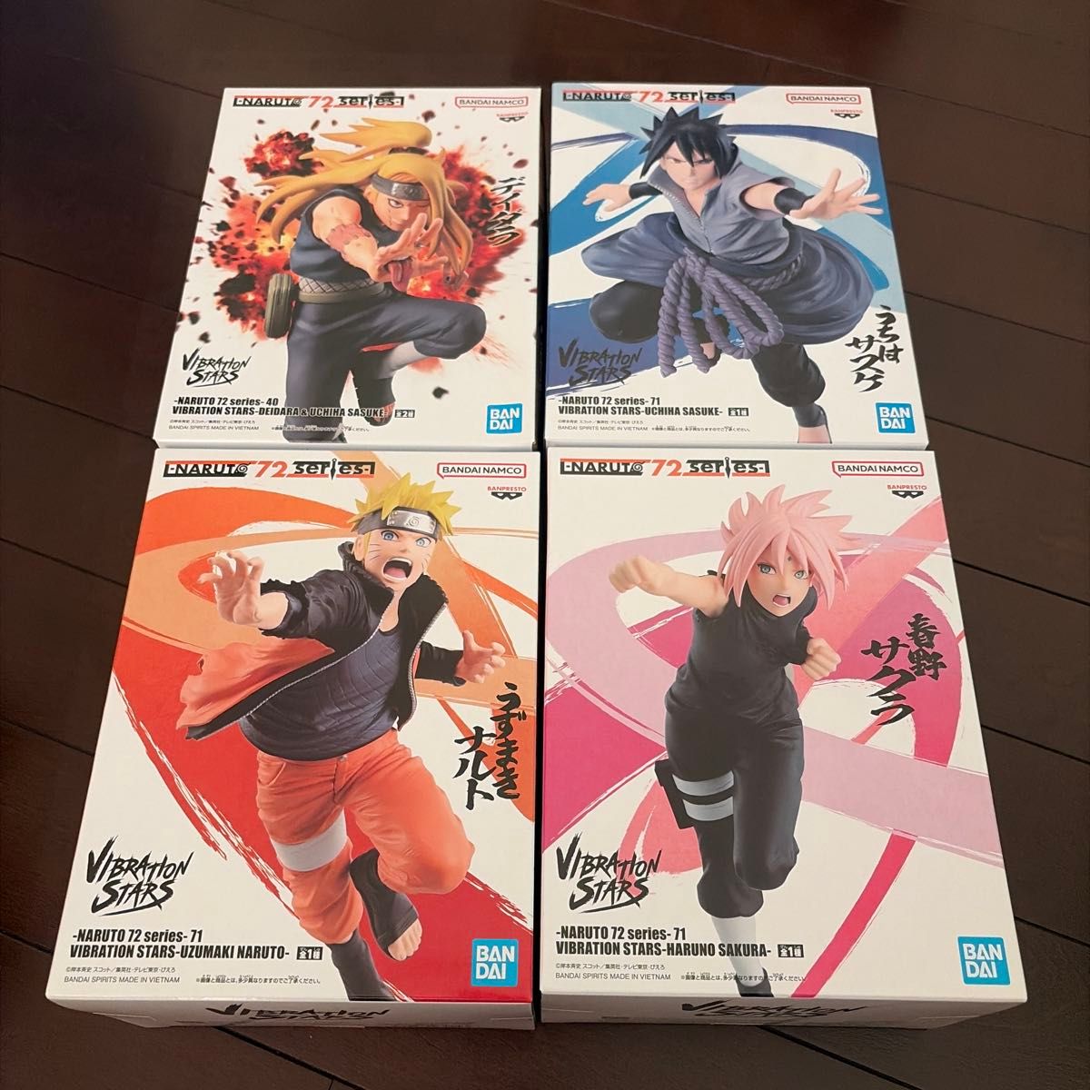 NARUTO VIBRATION STARS 72 series ナルト&サクラ&サスケ&デイダラ　フィギュア 4種セット　新品