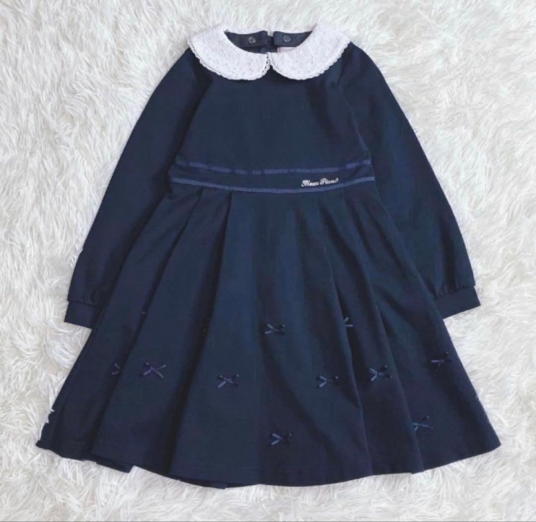 中号 蕾丝领褶裥连衣裙 蝴蝶结 7-8岁 120