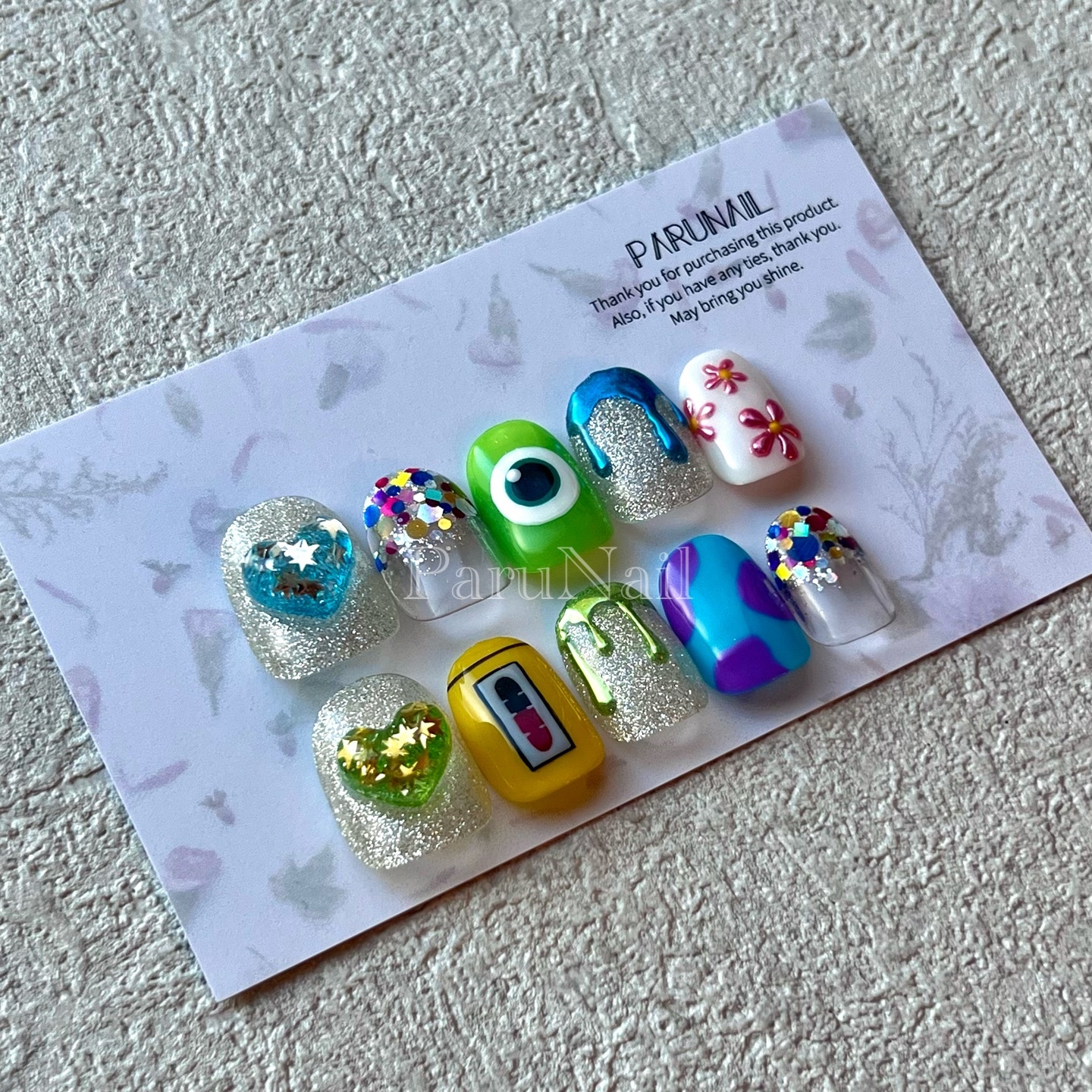 【Limited Nail Tips | Monster/Halloween/Mirror/Shiny/Heart/Silver/Blue/Green