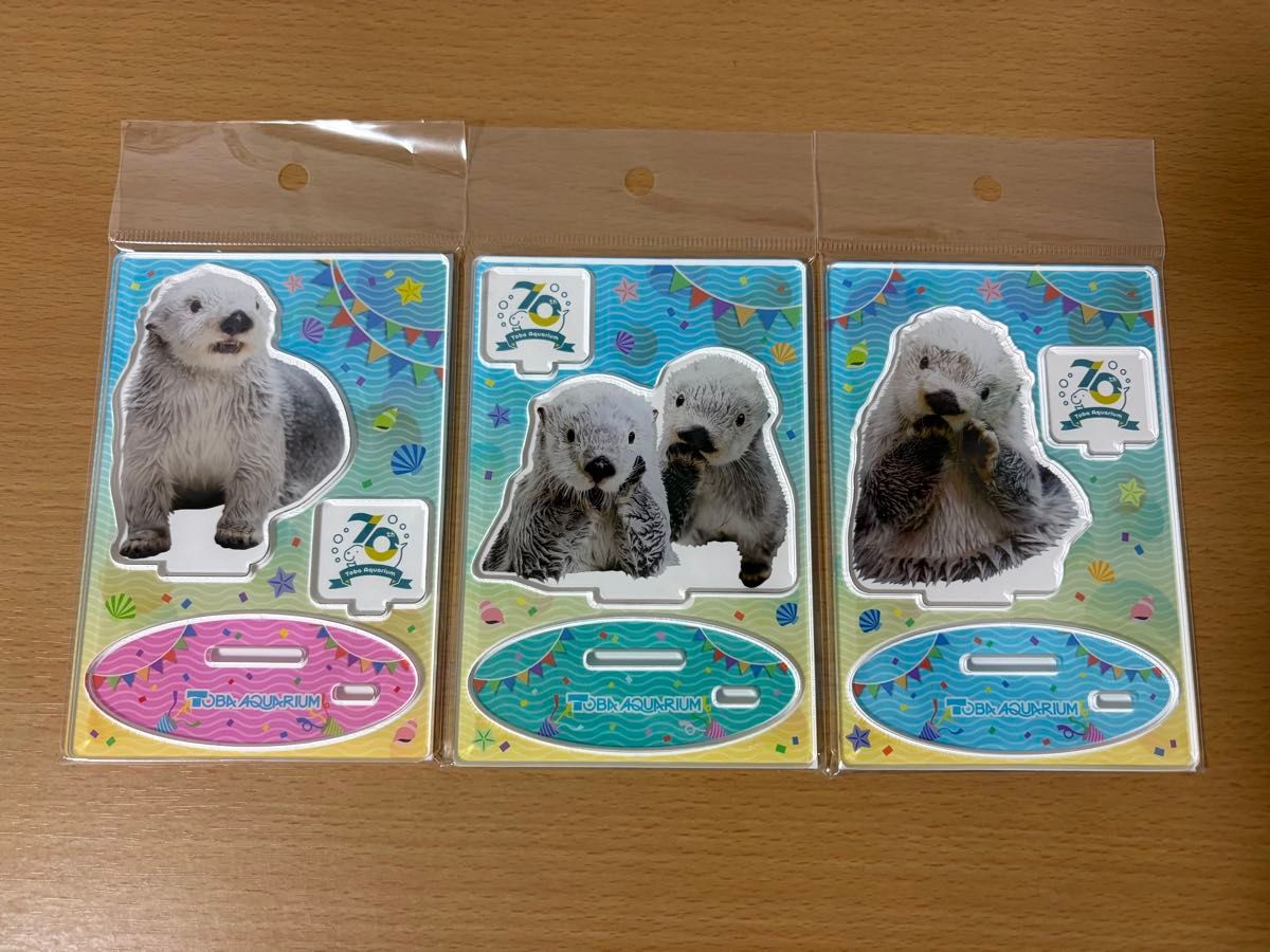 鸟羽水族馆梅基拉丙烯支架70周年限定3种海獭水晶