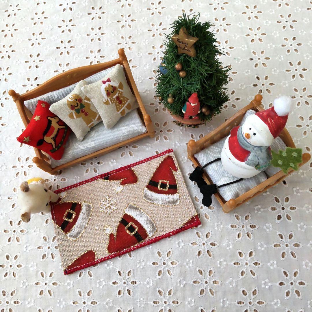 Miniature♡Rug Mat♡Cushion♡Christmas