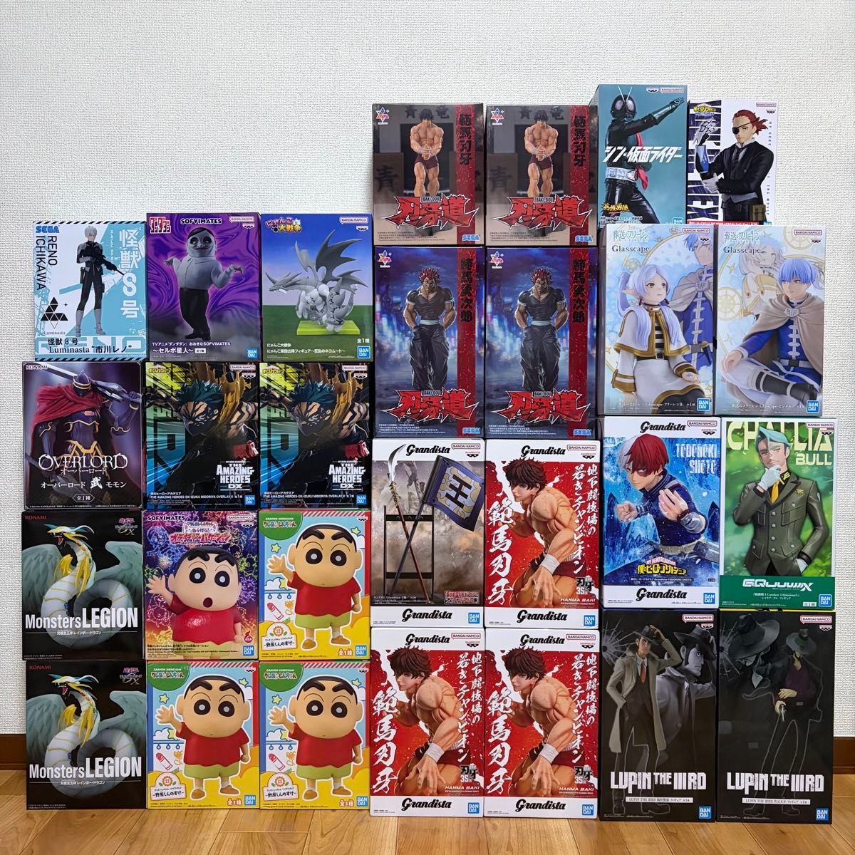全新未拆封 动漫 漫画 奖品 手办 鲁邦 我的英雄学院 弗里伦 假面骑士 刃牙 游戏王 28个 整套出售
