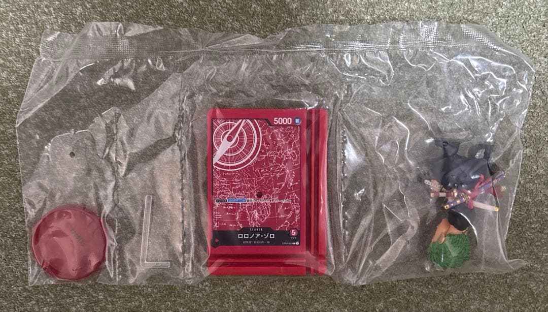 One Piece Card Game Red Zoro Leader LECAFIG Figure Only