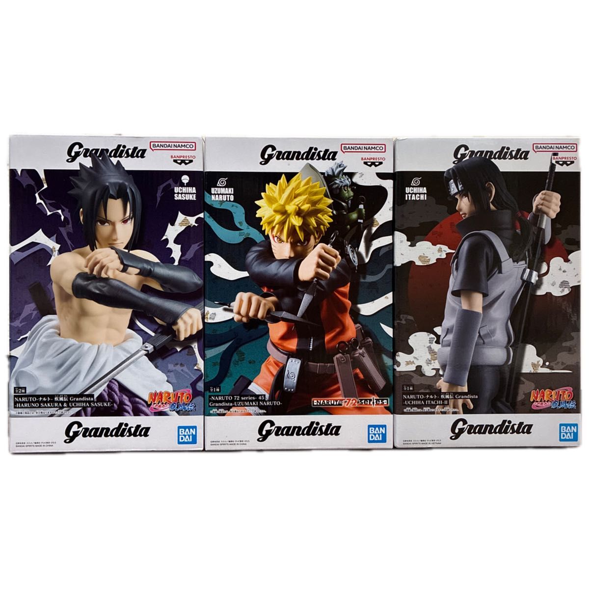 NARUTO ナルト 疾風伝 Grandista フィギュア 3体セット サスケ ナルト イタチ【未開封】