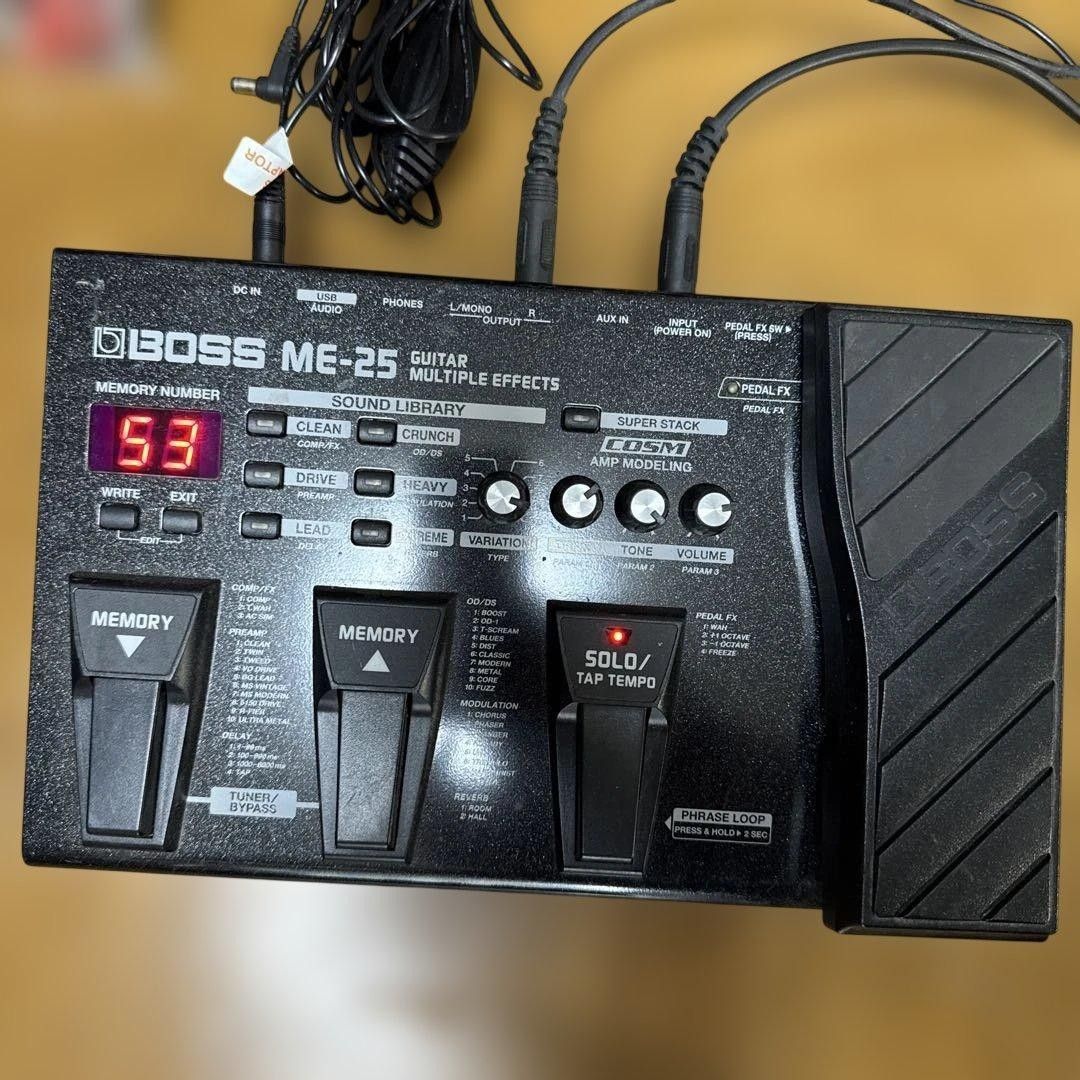 BOSS ME-25 吉他用多功能效果器 附带交流电源适配器 已确认功能正常 电池供电无法使用