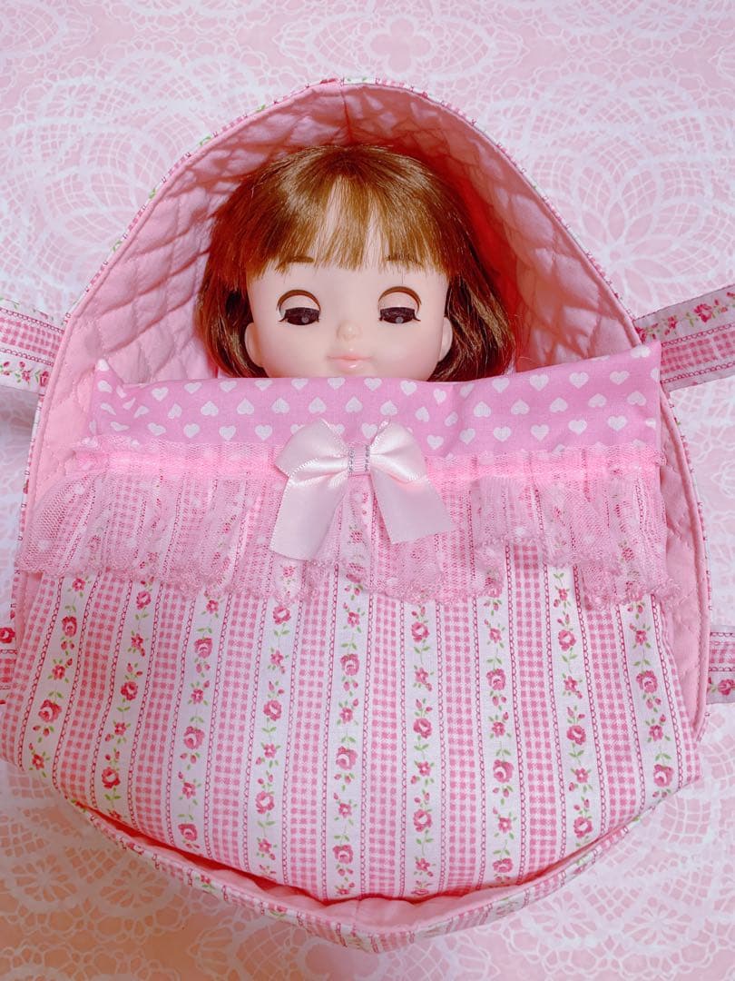 Floral Pattern Kuufan Bedding Set with Melchan and Soranchan Dolls, Includes Mattress