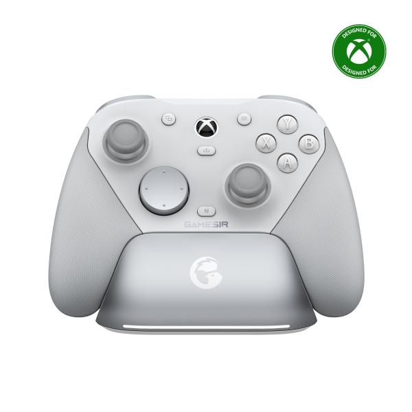 GameSir G7 Pro 白色 无线 有线 游戏手柄(获Xbox官方授权,适用于Windows PC、Android,2.4GHz蓝牙、USB Type-C接口,内置陀螺仪,附带充电座)