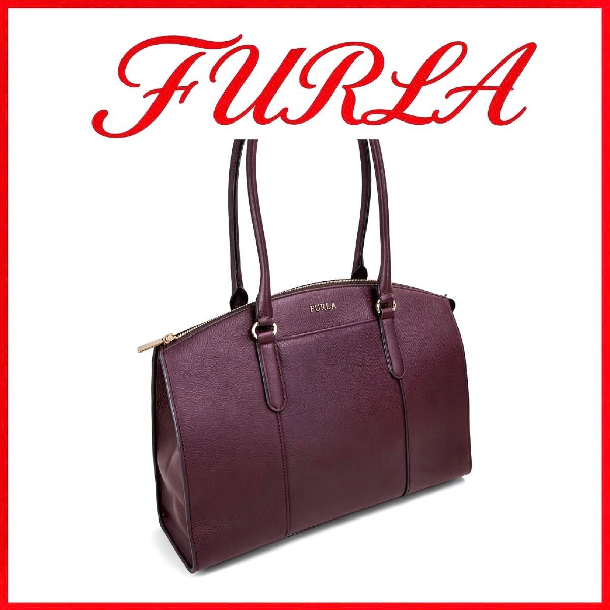 FURLA 弗拉 皮革 手提包 波尔多色系