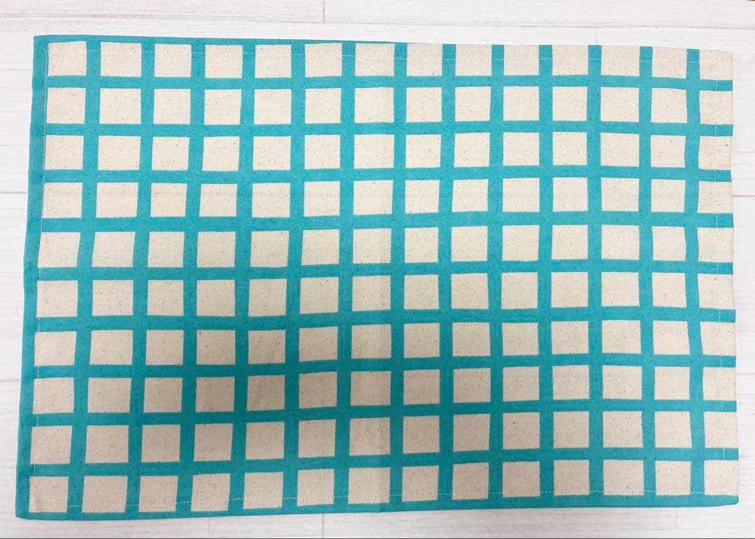 手工餐垫 蓝色格纹 北欧风 入园入学 餐巾