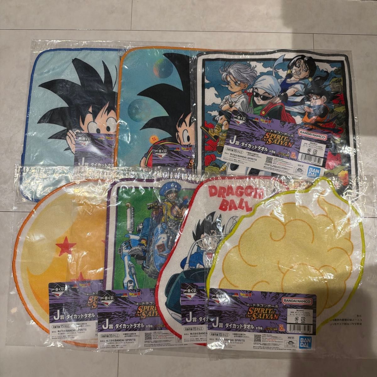 最抽签龙珠SPIRIT of the SAIYAN J奖七张切割毛巾