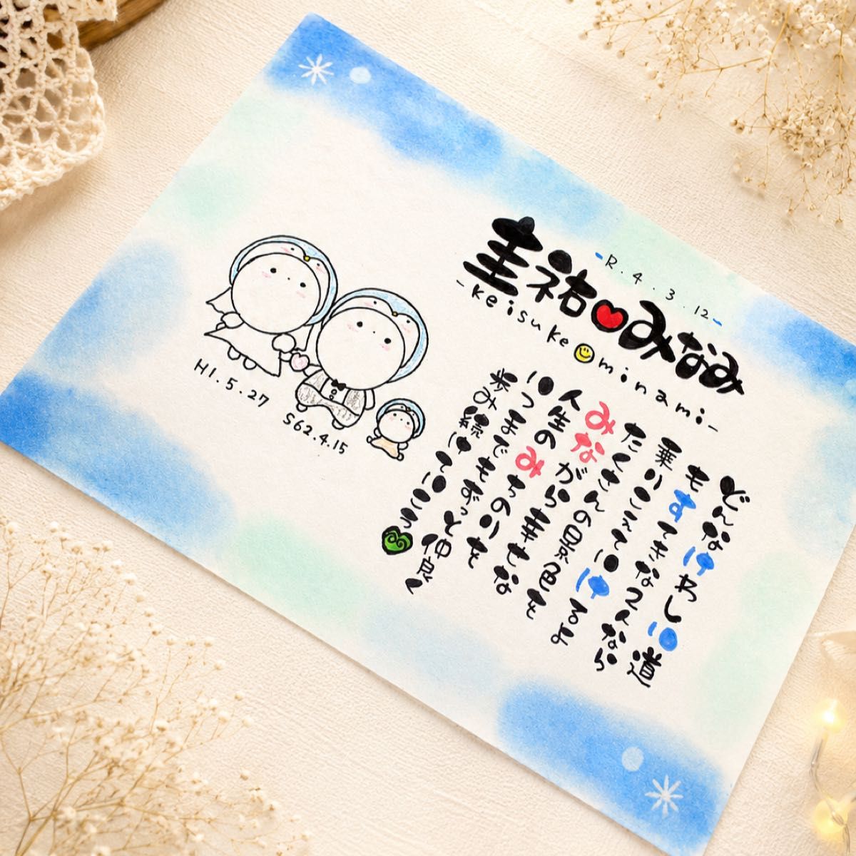 结婚庆祝生育庆祝还历庆祝命名书退休等有名字的诗宽松的人♪