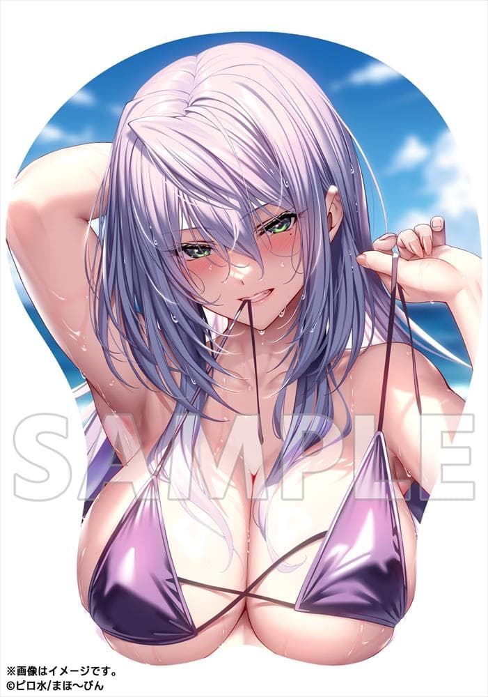Smiling Girl Life-Size Bust Mouse Pad - Tsurukasa Tsuzuri, Piro Mizu, Mahoubin