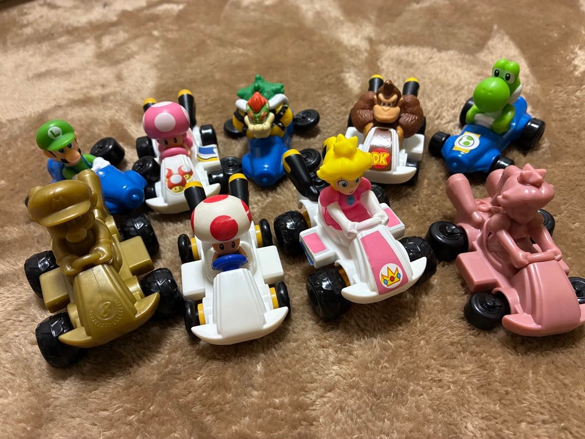Mario Kart Happy Set Mini Car 9-Car Set Mario Luigi Peach