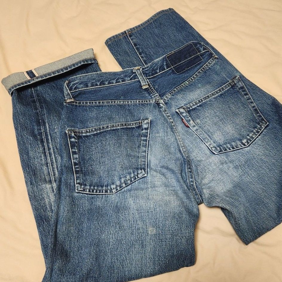 超稀有 90年代 旧款DENIME 初期HG标签期 日本制 牛仔裤 赤耳 DENIM vintage