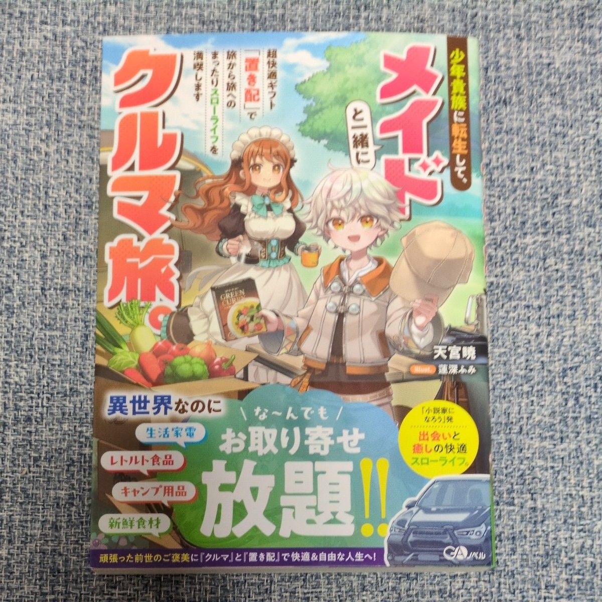 9月新刊　转生为少年贵族，与女仆一同驾车旅行。借助超舒适礼品“代收配送”，尽情享受从一处旅地到另一处旅地的悠闲慢生活
