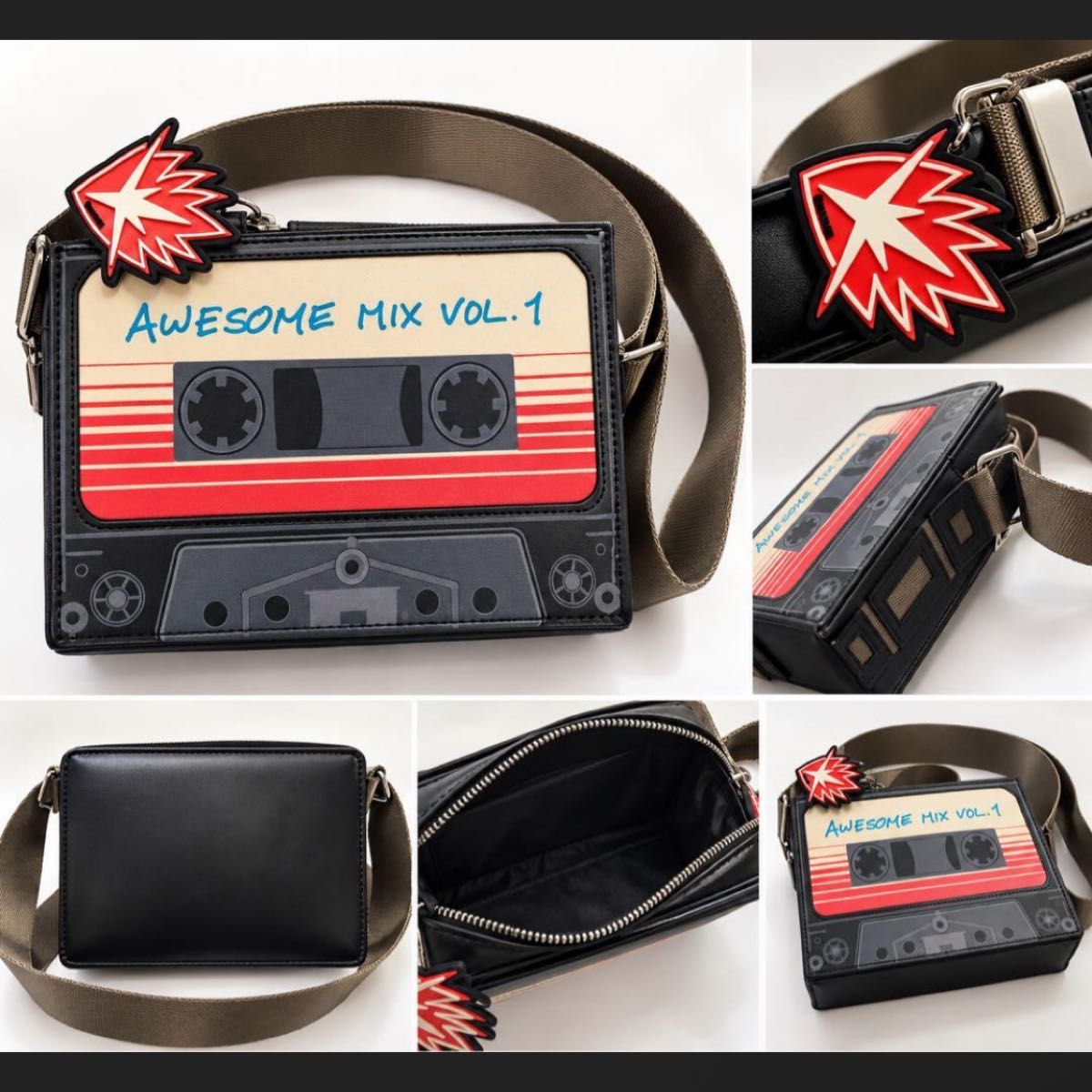 [New] MARVEL Guardians of the Galaxy AWESOME MIX VOL.1 Cassette Tape–Style Shoulder Bag