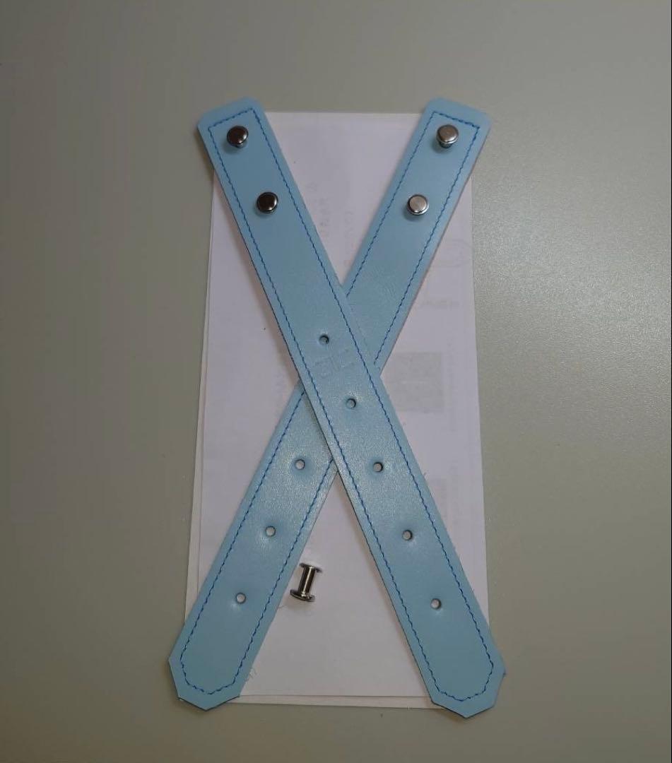 New color: light blue; handmade genuine leather extension belt for randoseru; size confirmation required