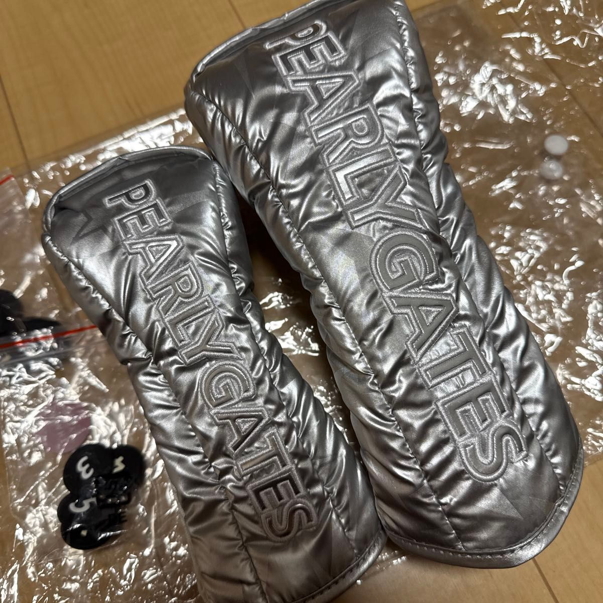 全新未使用★PEARLY GATES球杆头套2件套★锯齿星图案