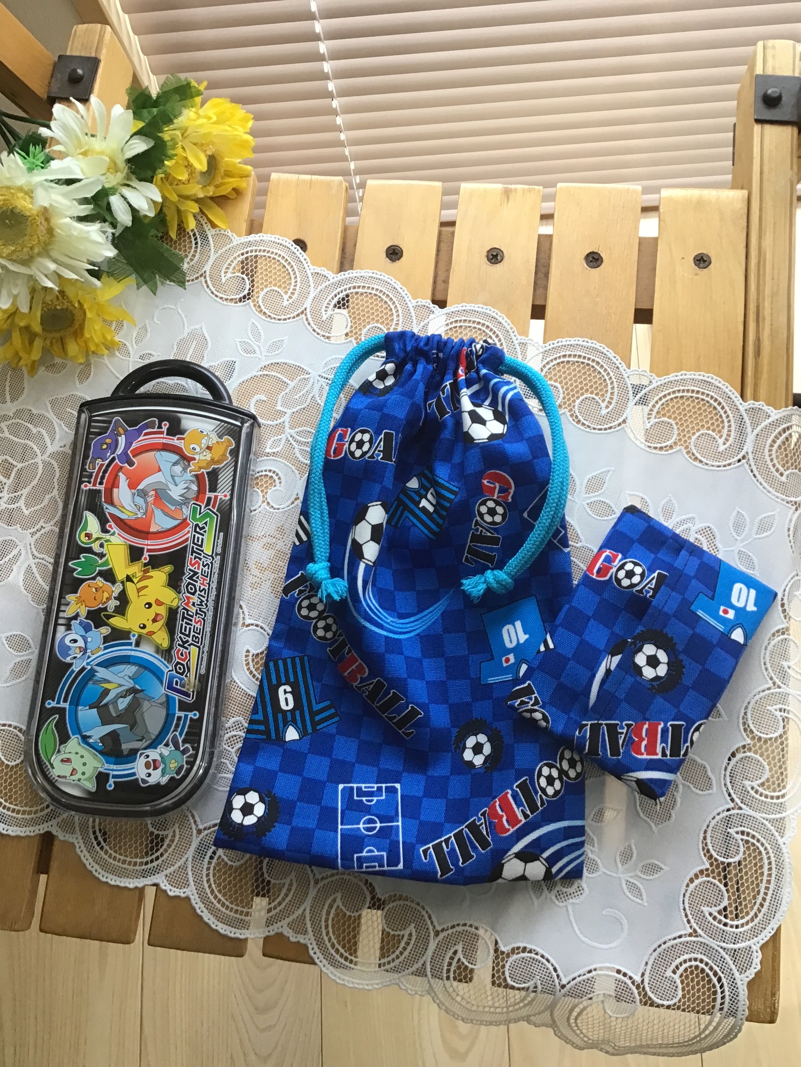⭐️本月福袋⭐️24×15 足球❤️【再1】杯子袋＆迷你口袋提手套装⭐️入园入学用品接受定制订购⭐️