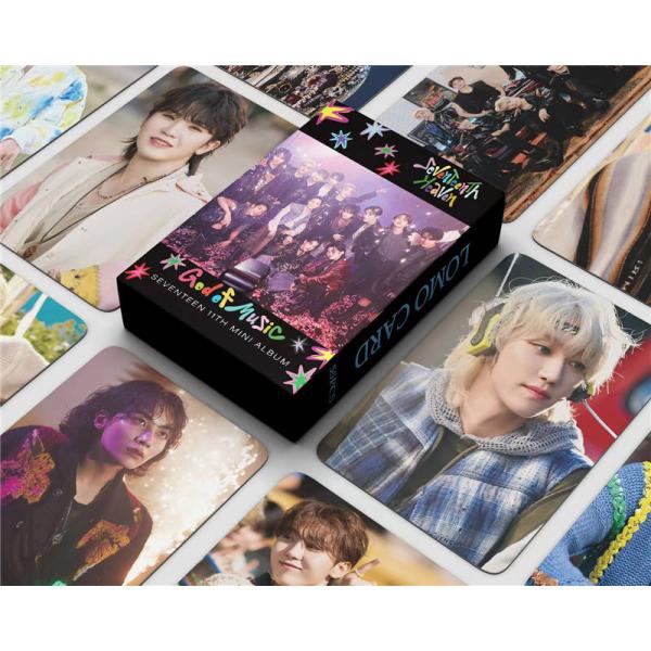 Seventeenグッズ フォト カード 55枚 セット トレカ セブンティーン 写真 全員 フォトカード K-POP 韓国 アイドル GOD OF MUSIC 応援 小物 LOMOカード SVT
