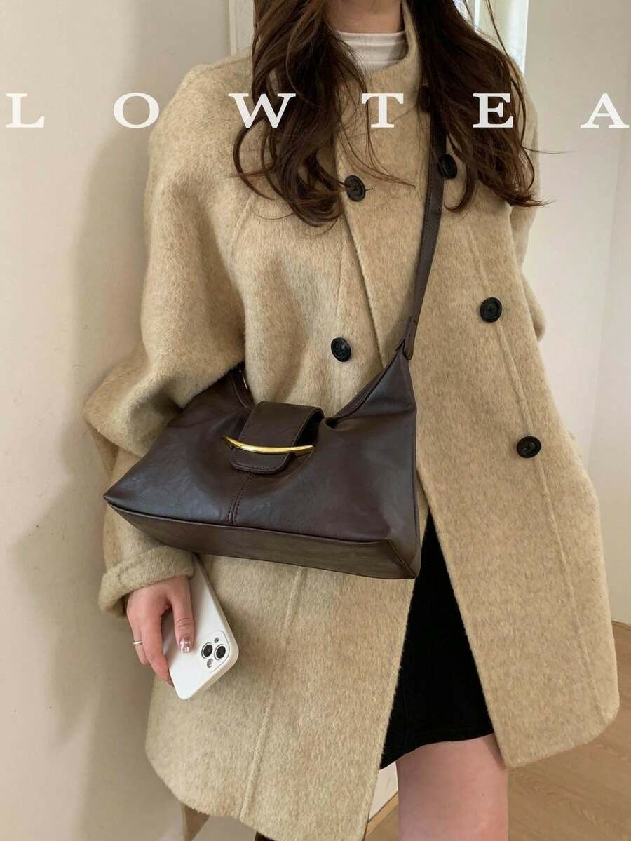 PU激光新月型复古挎包女士男士礼物760302