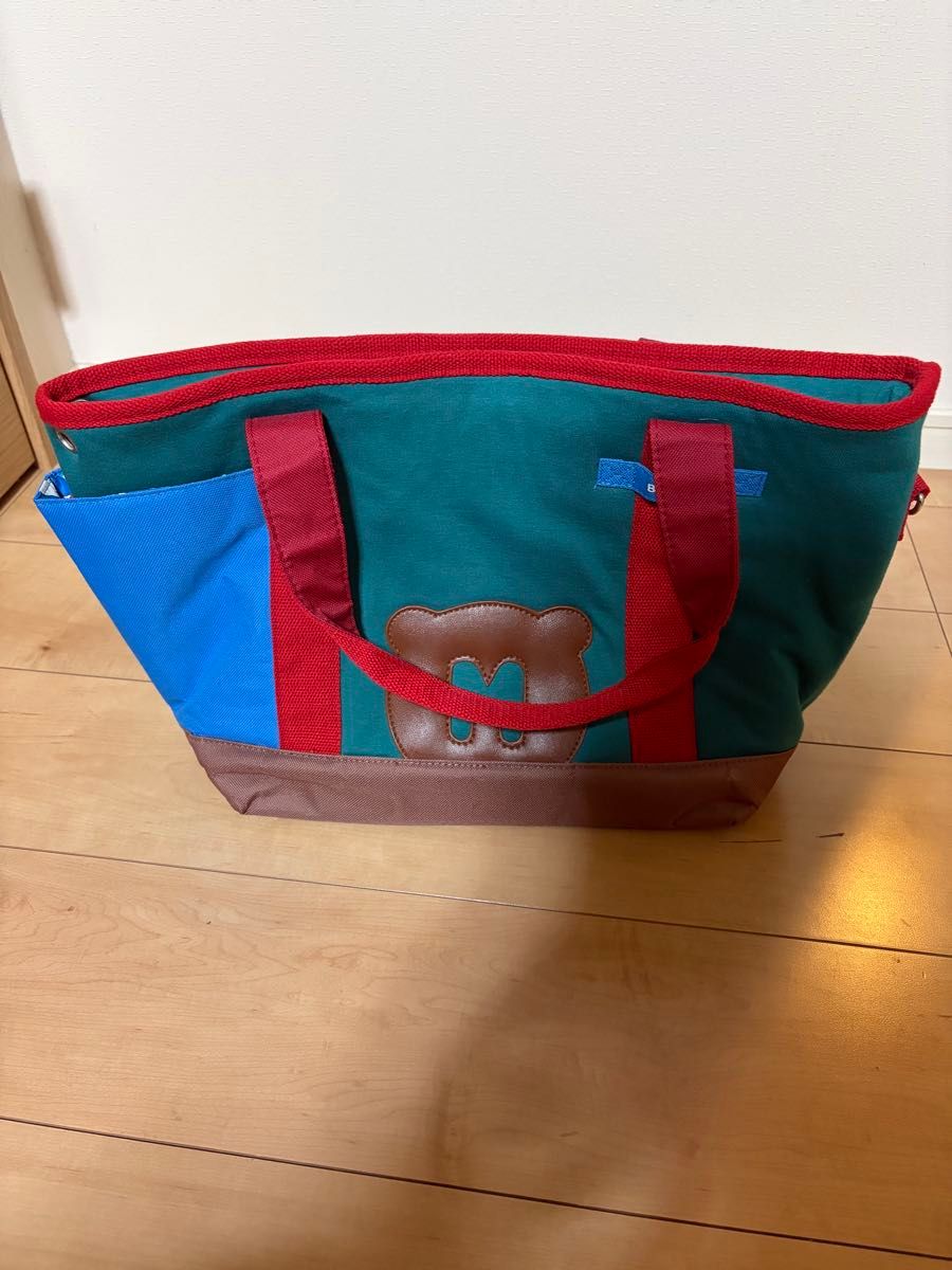 Tote bag with a bear motif, multicolor, canvas